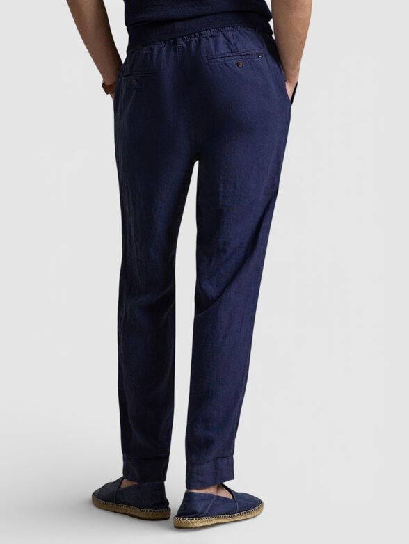 Linen pants with elastic waist - 2