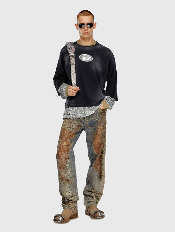 T-CROXT black T-shirt with logo accent - 2