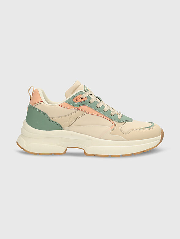 LUNE beige sports shoes with contrasting inserts - 1