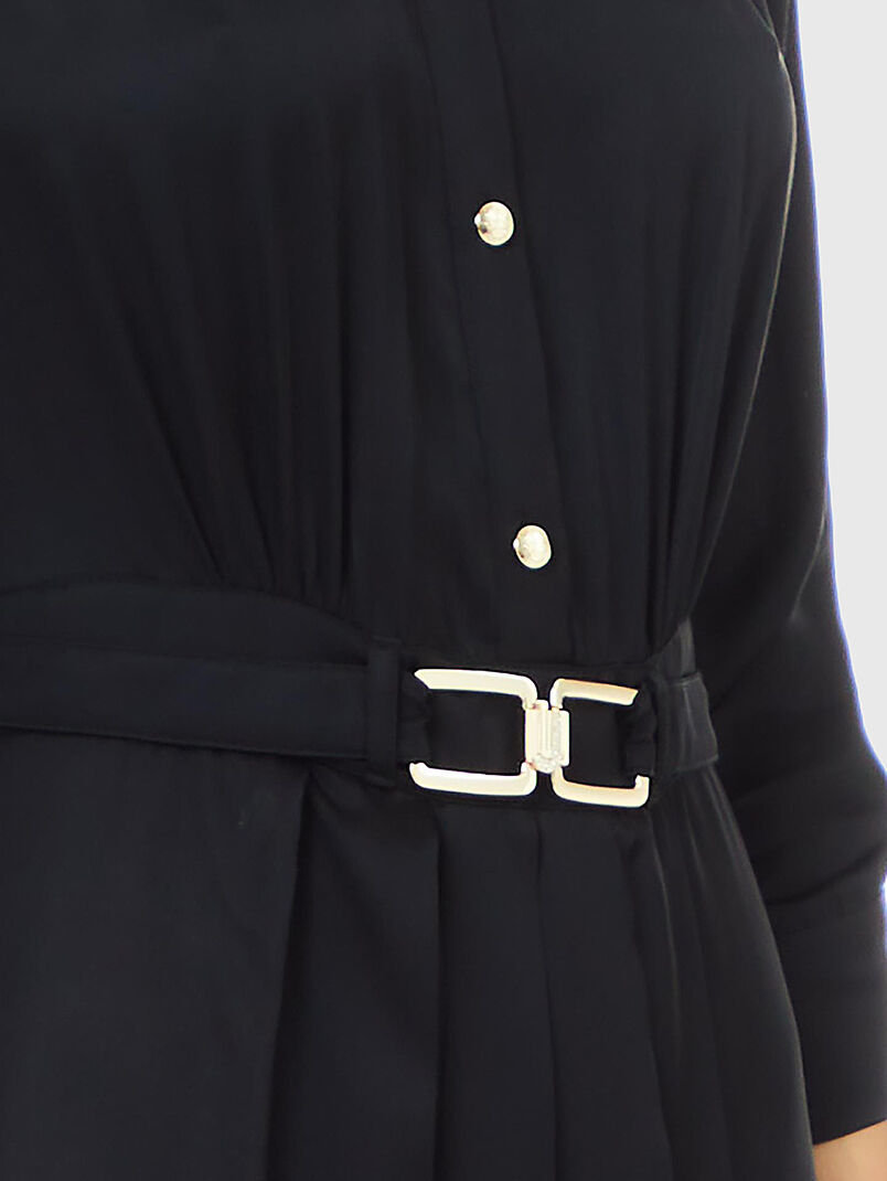 Midi dress with belt  - 3