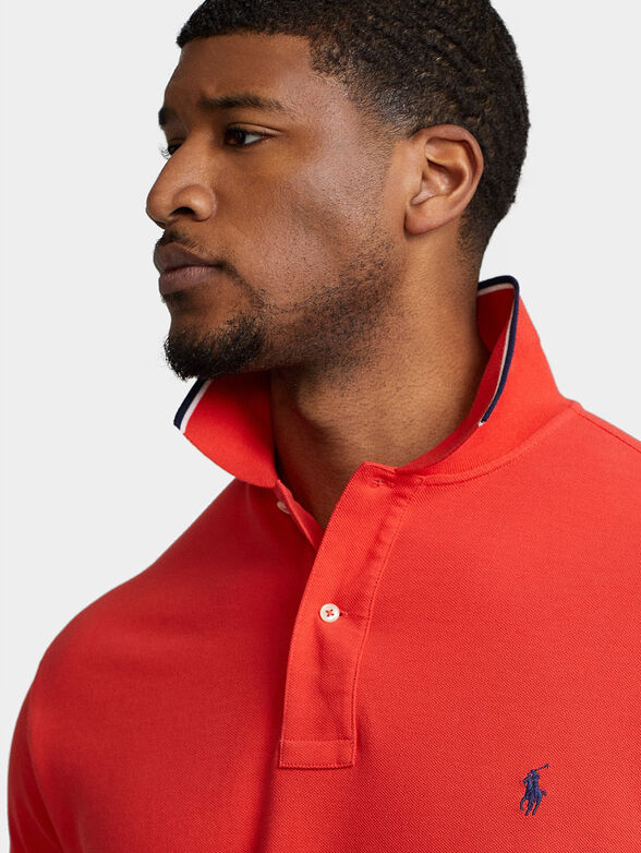 Polo shirt in red color - 4