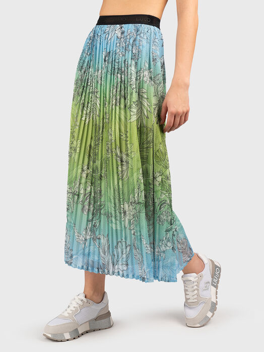 Multicoloured pleated skirt