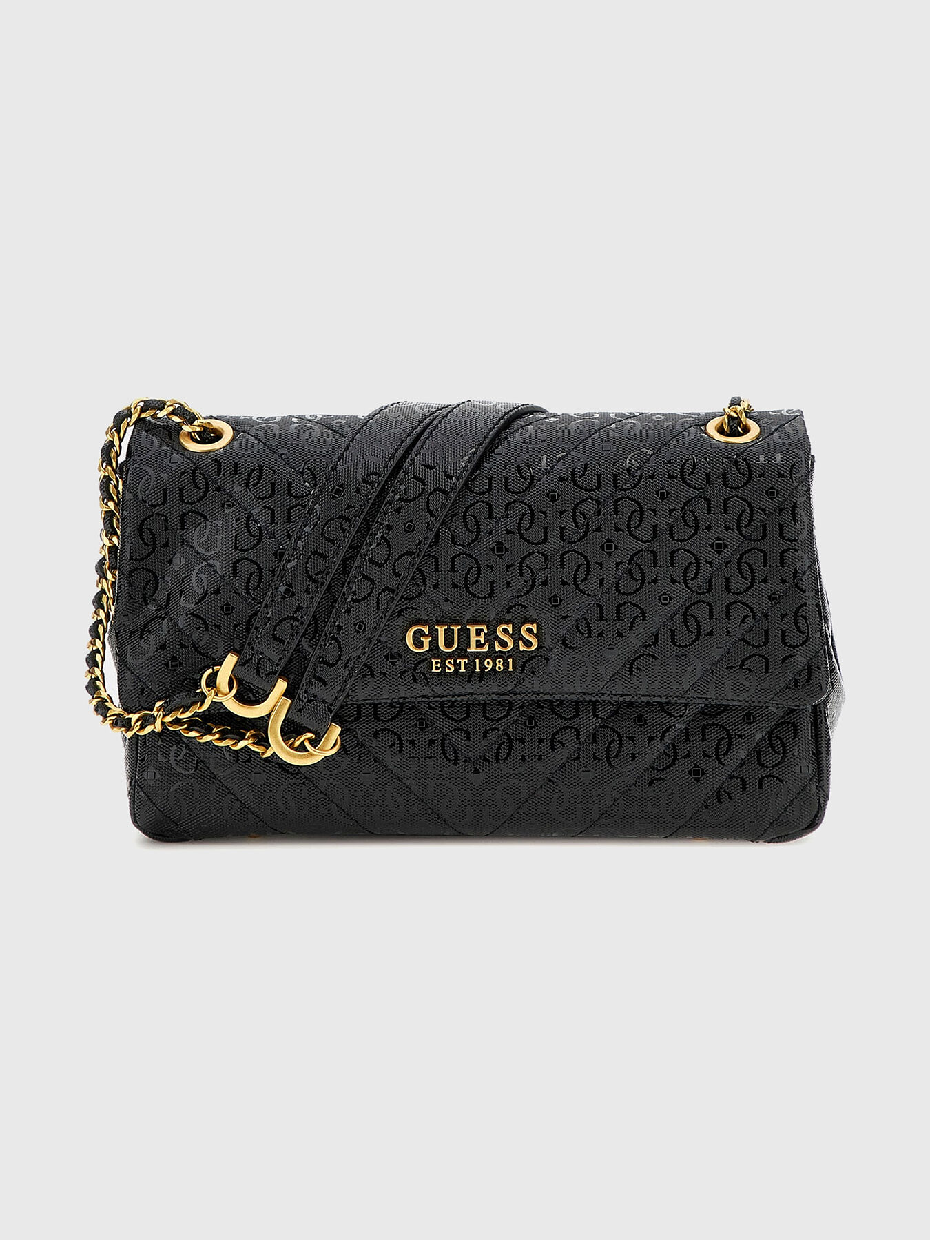 JANIA small crossbody bag in black brand GUESS Globalbrandsstore en