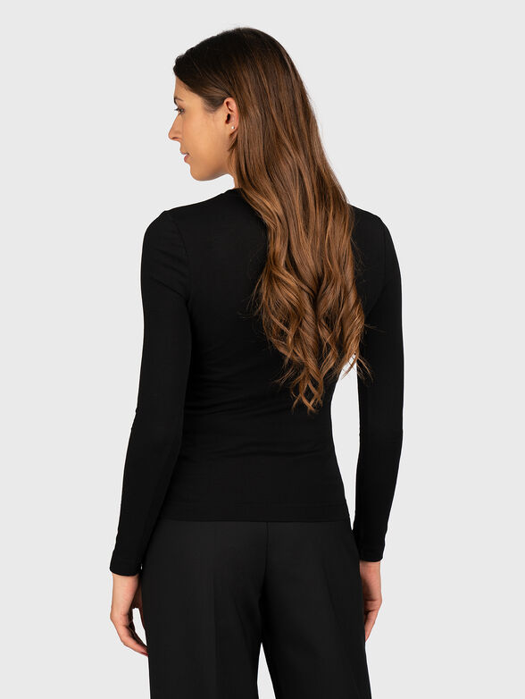 Blouse with rhinestone accent - 1