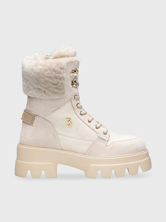 SAPPORO 3 boots in leather and wool - 1