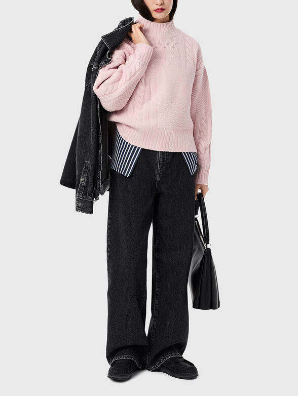 High neck wool sweater - 2