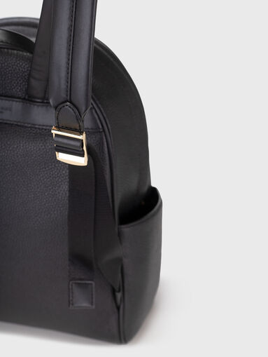 Black leather backpack - 3