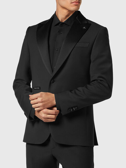 LORD black wool blend jacket 