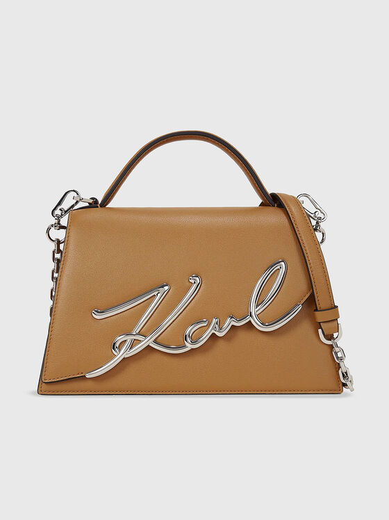 Кожена кросбоди чанта K/SIGNATURE - 1