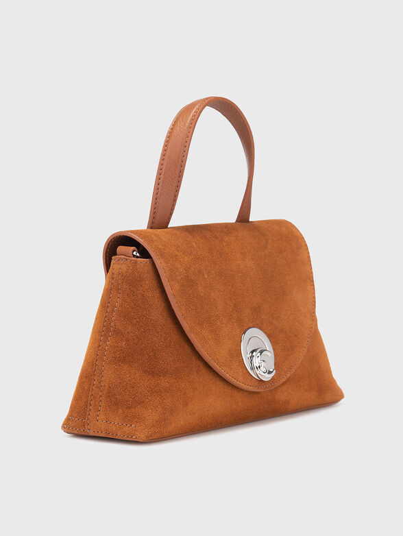 Small suede bag with long strap - 4