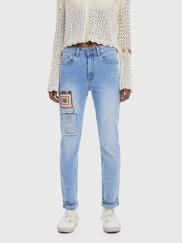 Slim jeans with patches - 1