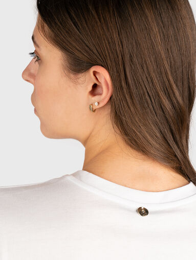 T-shirt with rhinestones in blue - 5