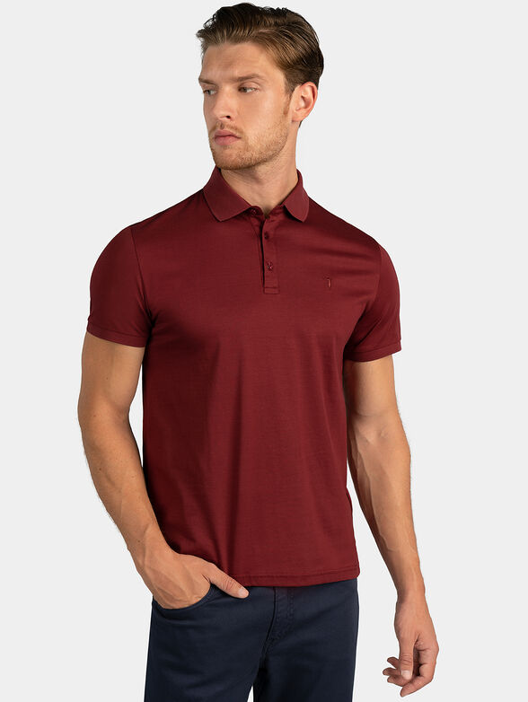 Polo shirt in bordeaux color - 1