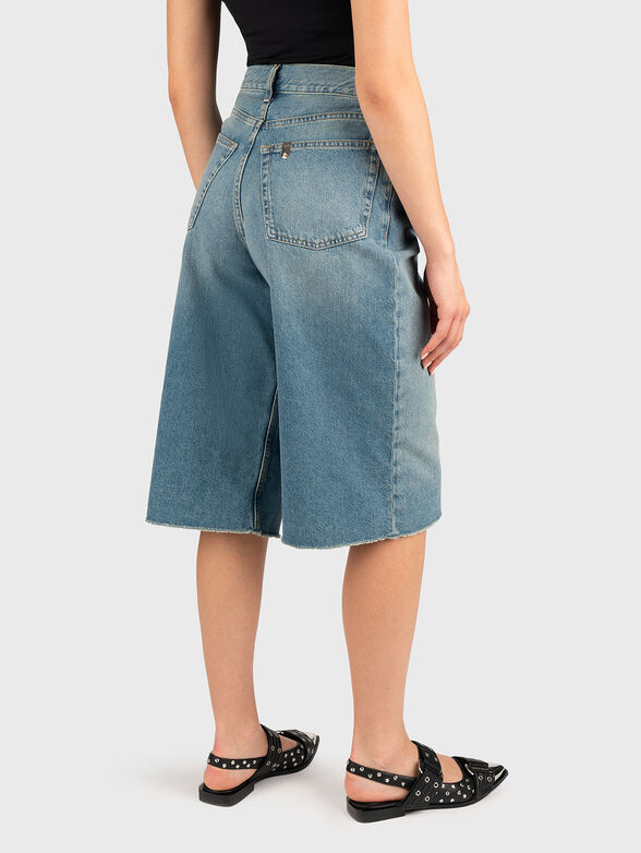 Denim shorts with logo - 1
