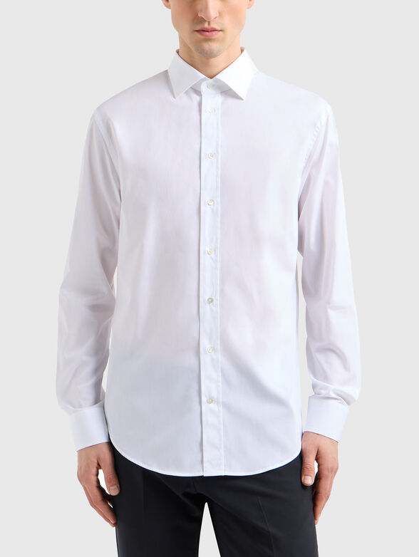 Cotton shirt with long sleeves - 1