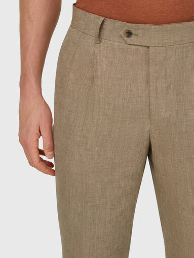Beige linen suit - 5