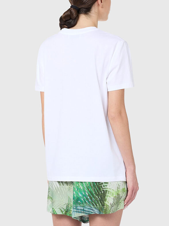 Printed T-shirt in white  - 3