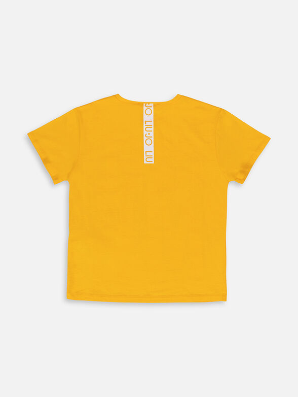 T-shirt in fuxia color with print - 2