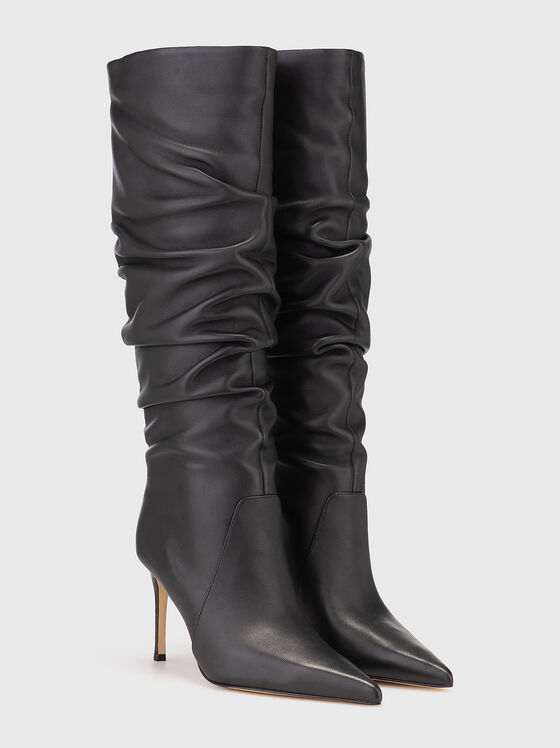 Leather boots with heels - 2