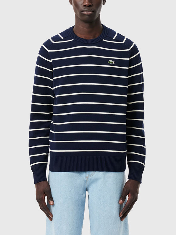 Striped sweater with logo - 1