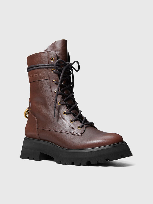 CALEB leather boots in brown - 2