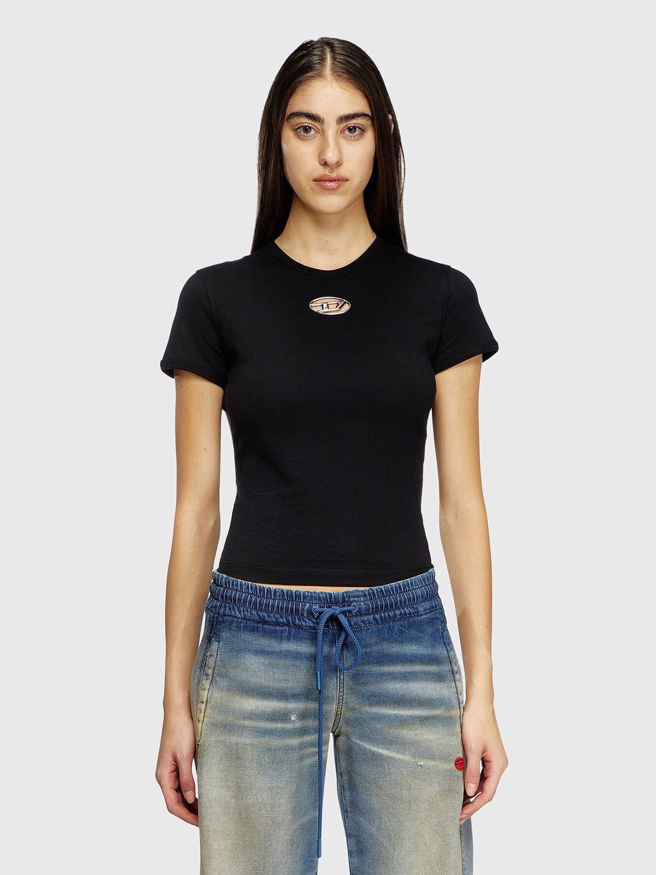 DIESEL T-Uncutie-Long-Od-Q1 半袖 Tシャツ Diesel T-UNCUTIE-LONG-OD-Q1 TOP Black | BSTN Store