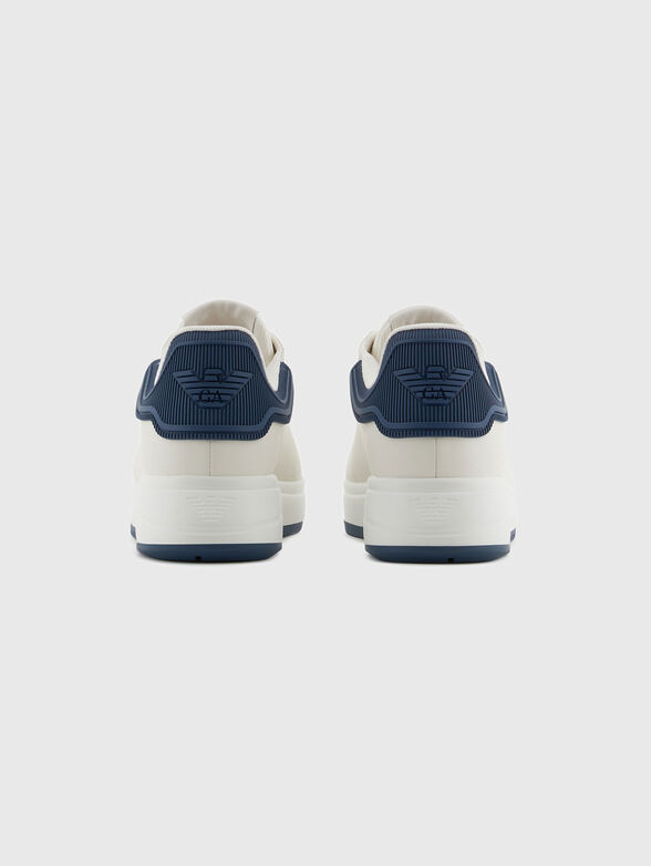 Leather sneakers with logo - 3