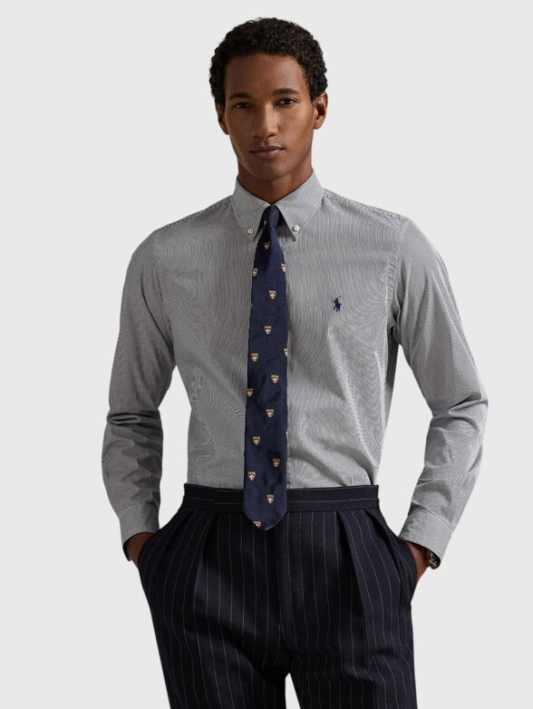 Long sleeved cotton blend shirt - 1