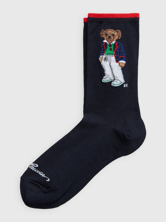 SPRING BEAR socks in dark blue - 1