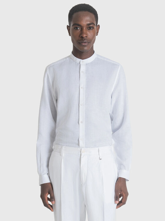 Бяла риза TOLEDO от ленен бленд - 1