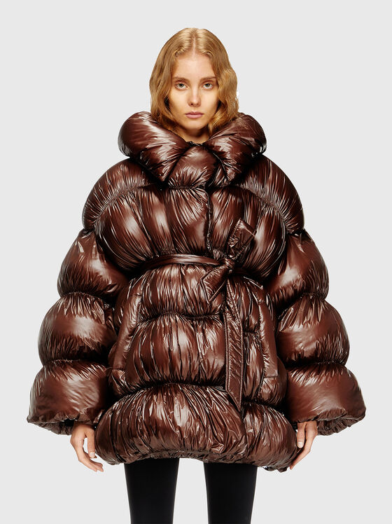 W-INONA quilted down jacket with belt - 1