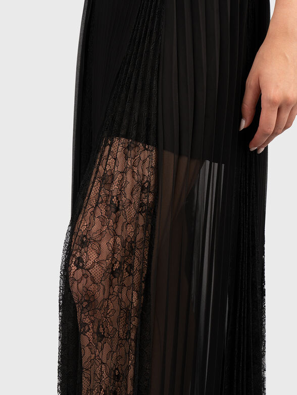 HARTLEY black dress with lace details - 5