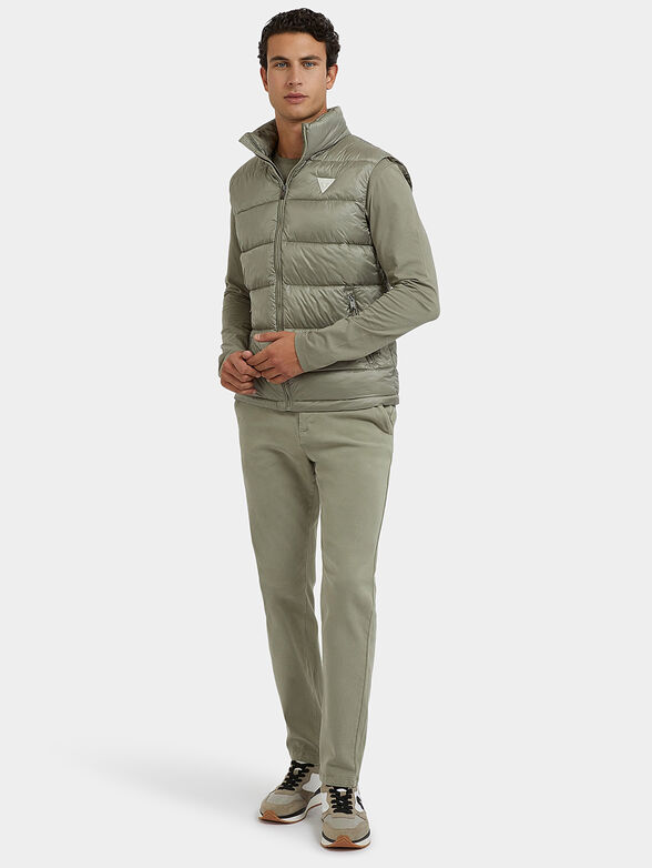 Black padded vest with quilted effect - 2