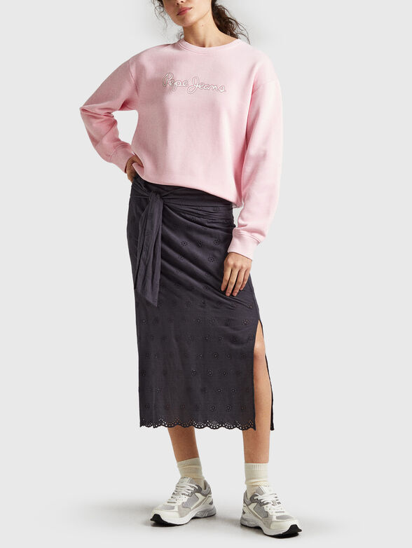 LANA green sweatshirt with contrast logo - 2