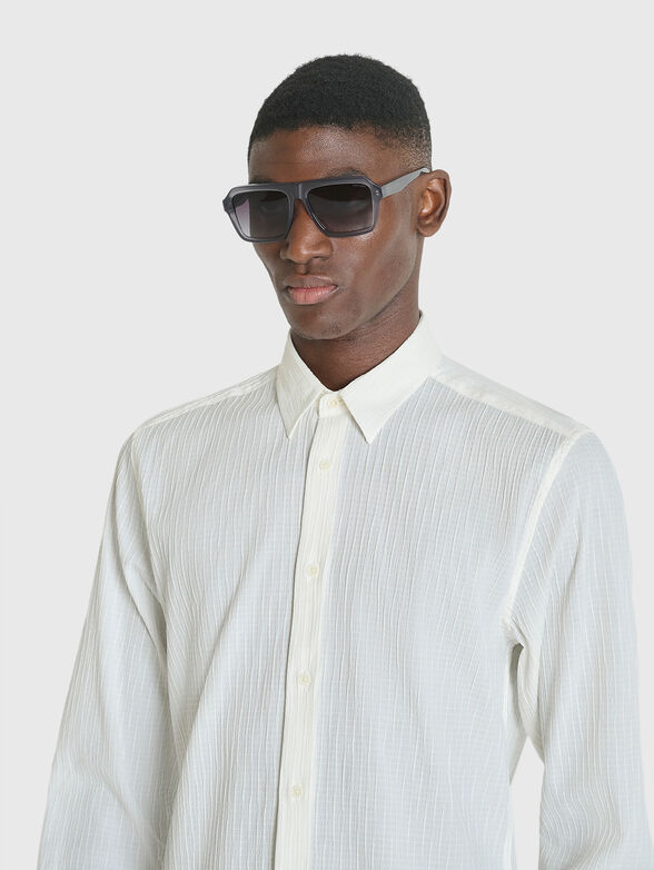 Long-sleeved shirt with classic collar  - 4