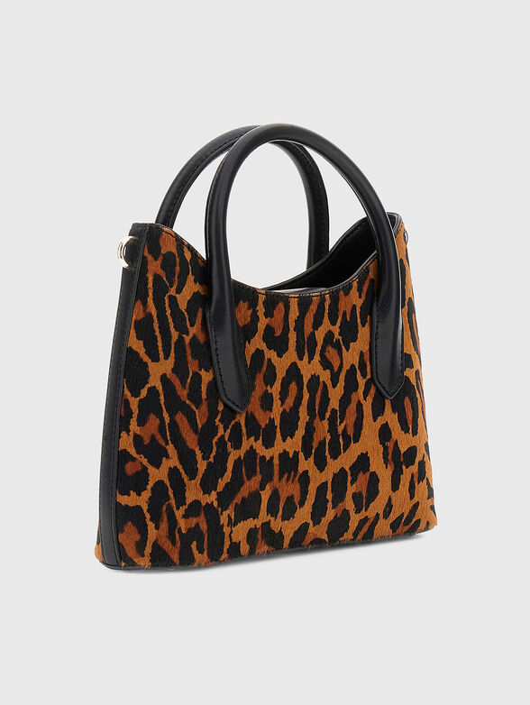 DOMITILLA leather bag with accent print - 2