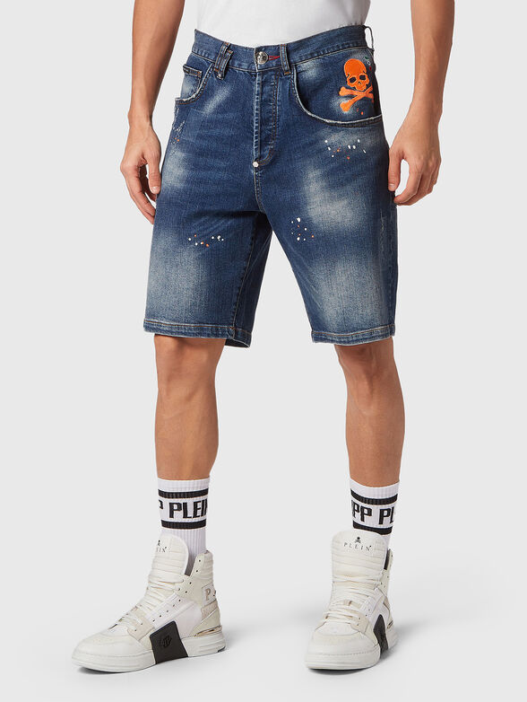 Black denim trousers SKULL&BONES - 1