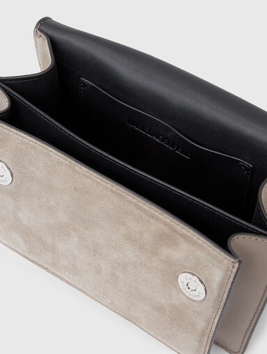 GRAINY crossbody bag with suede details - 5