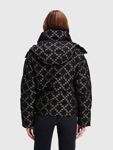 Puffer jacket with monogram print - 3