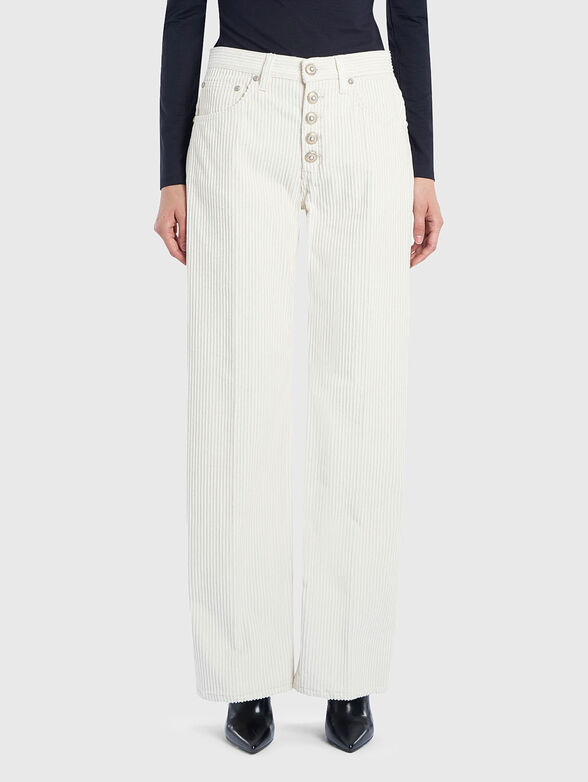 JACKLYN wide leg trousers in corduroy - 1