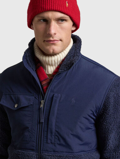 Dark blue jacket with zip - 3