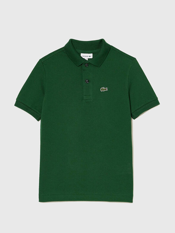 Cotton polo shirt with logo  - 1