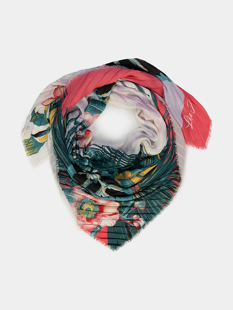 Scarf with floral motifs - 3