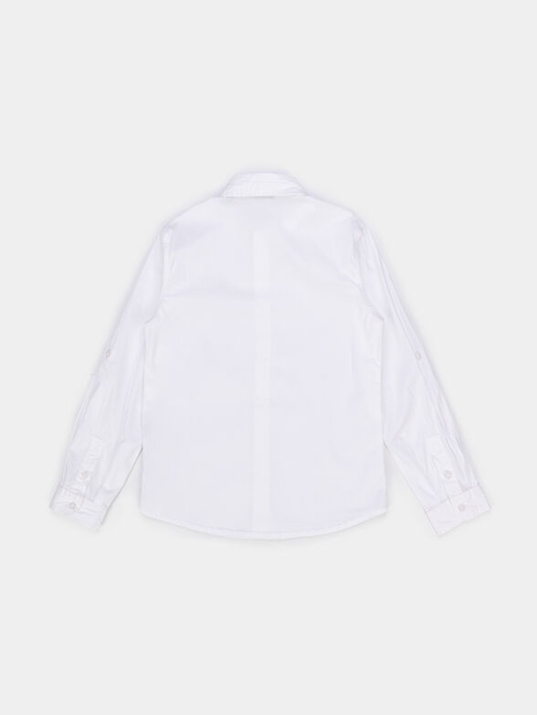 White shirt with triangular logo detail - 2