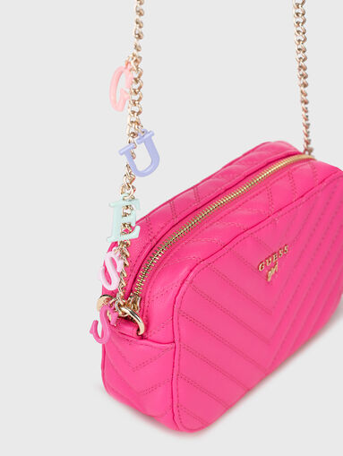 Black crossbody bag with quilted effect - 5