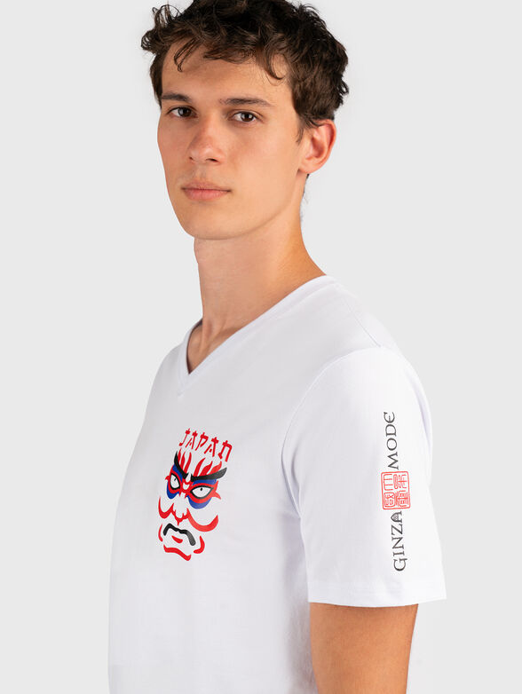 TV041 T-shirt with V-neck and print - 5