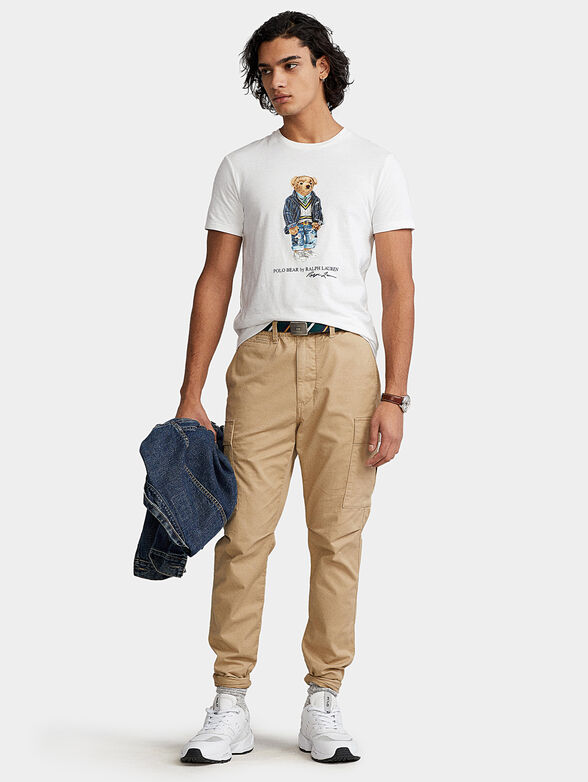 White T-shirt with Polo Bear accent - 2