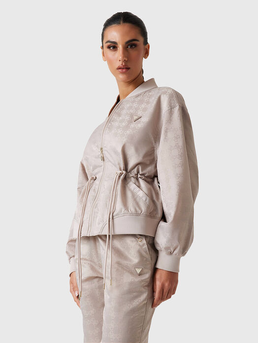 Jacket with monogram logo print