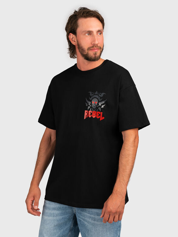 Round neck oversized T-shirt - 1