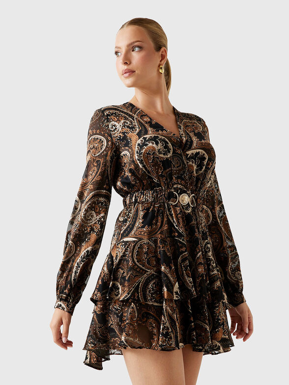 CLARISSE mini dress with accent print - 1